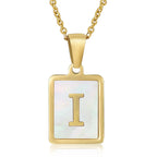 Personalized Gold Initial Necklace – Stainless Steel Letter Pendant for Women