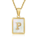 Personalized Gold Initial Necklace – Stainless Steel Letter Pendant for Women