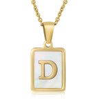 Personalized Gold Initial Necklace – Stainless Steel Letter Pendant for Women