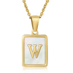 Personalized Gold Initial Necklace – Stainless Steel Letter Pendant for Women