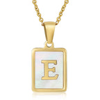 Personalized Gold Initial Necklace – Stainless Steel Letter Pendant for Women