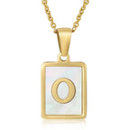 Personalized Gold Initial Necklace – Stainless Steel Letter Pendant for Women