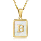 Personalized Gold Initial Necklace – Stainless Steel Letter Pendant for Women
