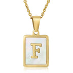 Personalized Gold Initial Necklace – Stainless Steel Letter Pendant for Women