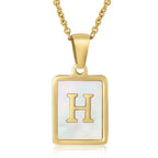 Personalized Gold Initial Necklace – Stainless Steel Letter Pendant for Women