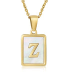 Personalized Gold Initial Necklace – Stainless Steel Letter Pendant for Women