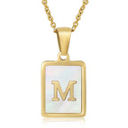 Personalized Gold Initial Necklace – Stainless Steel Letter Pendant for Women
